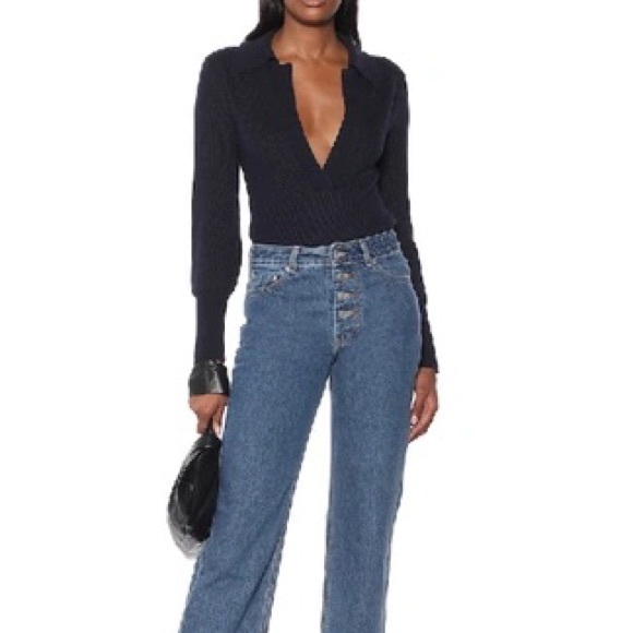 Nanushka dane navy knit bodysuit - Picture 5 of 5